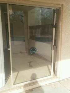 large standard patio door glass replaced in Glendale by Valleywide Glass