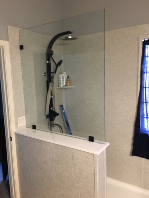 frameless shower door panel