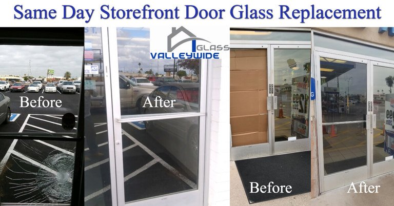 Storefront Door Replacement and Repair - Valleywide Glass